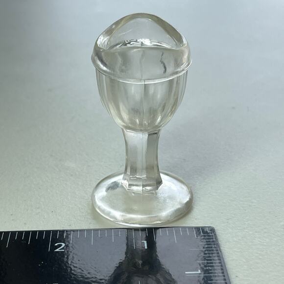 Antique Eye Wash Rinse Stemmed Glass Eye Cup Holder VTG Curiosity Oddity Decor - Picture 15 of 15